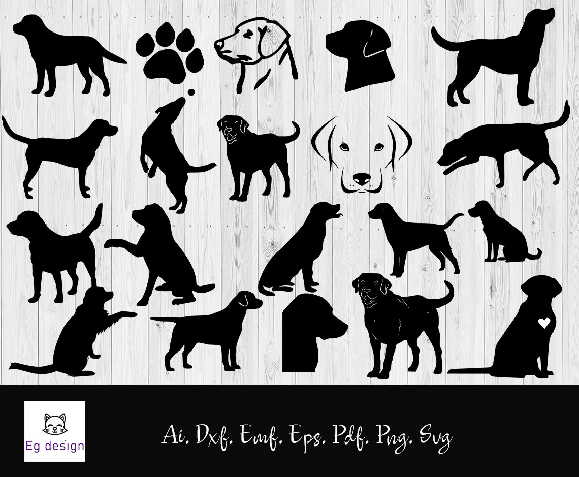 Download Labrador Dog Silhouette Digital Download Labrador Dog Svg Etsy