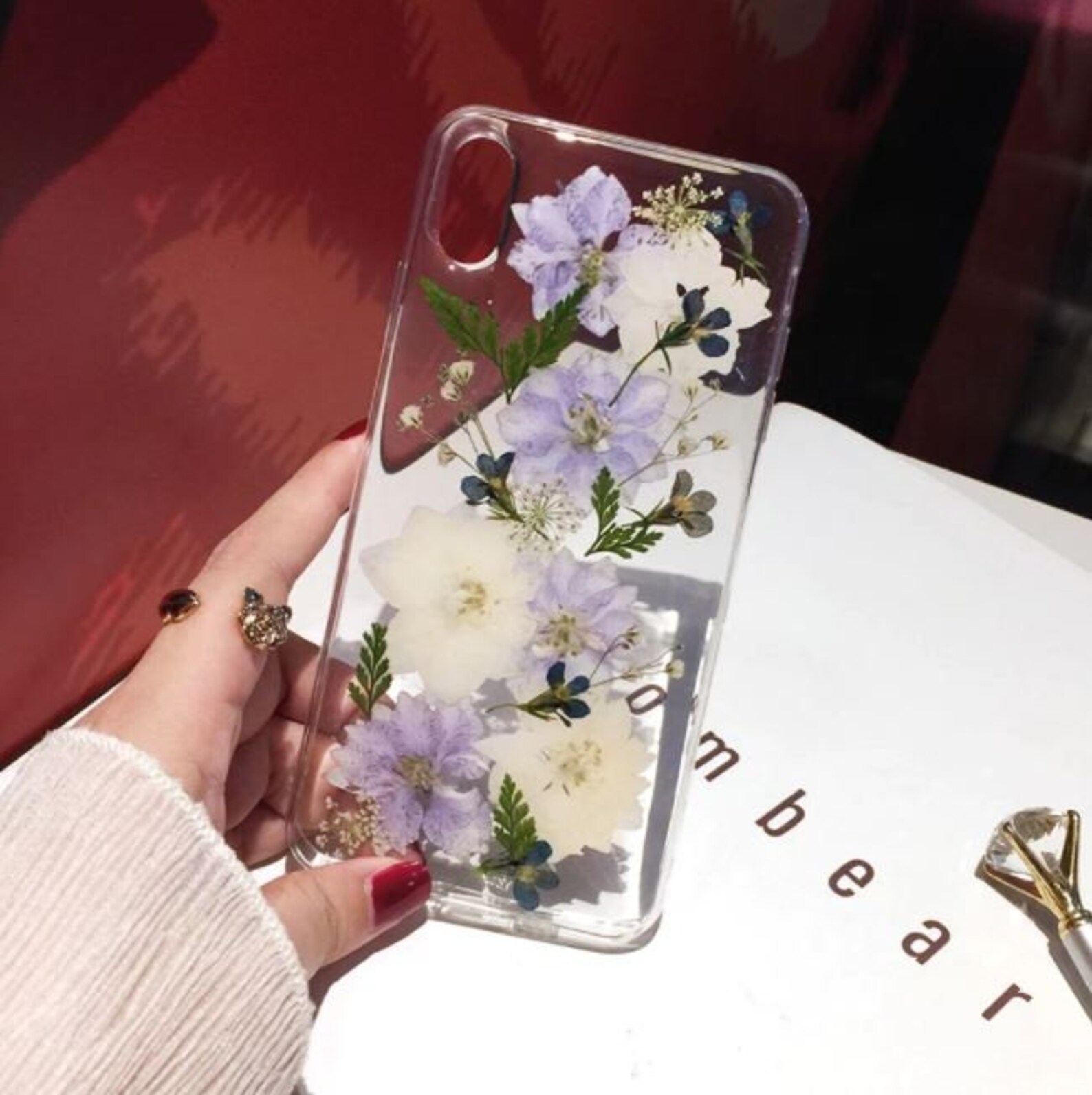 Pressed Flower Case Pressed Dried Flowers Phone Case For Etsy