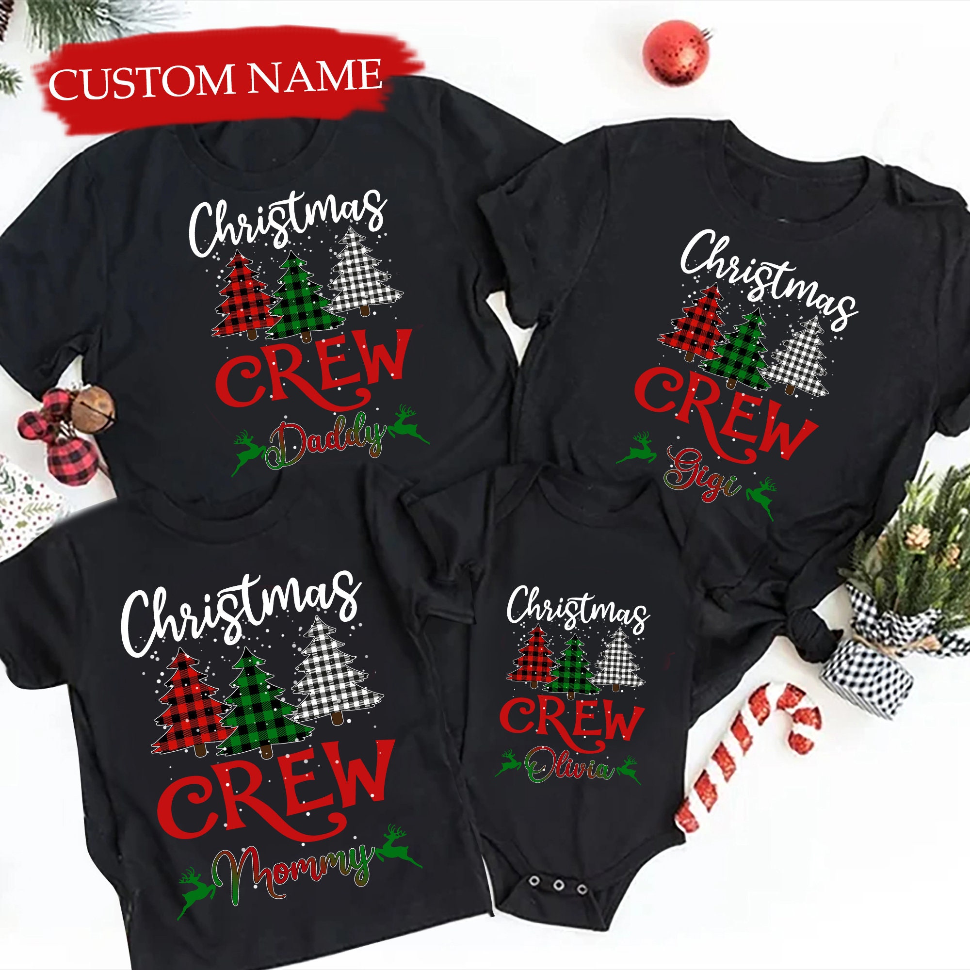Personalized Christmas Crew Shirt