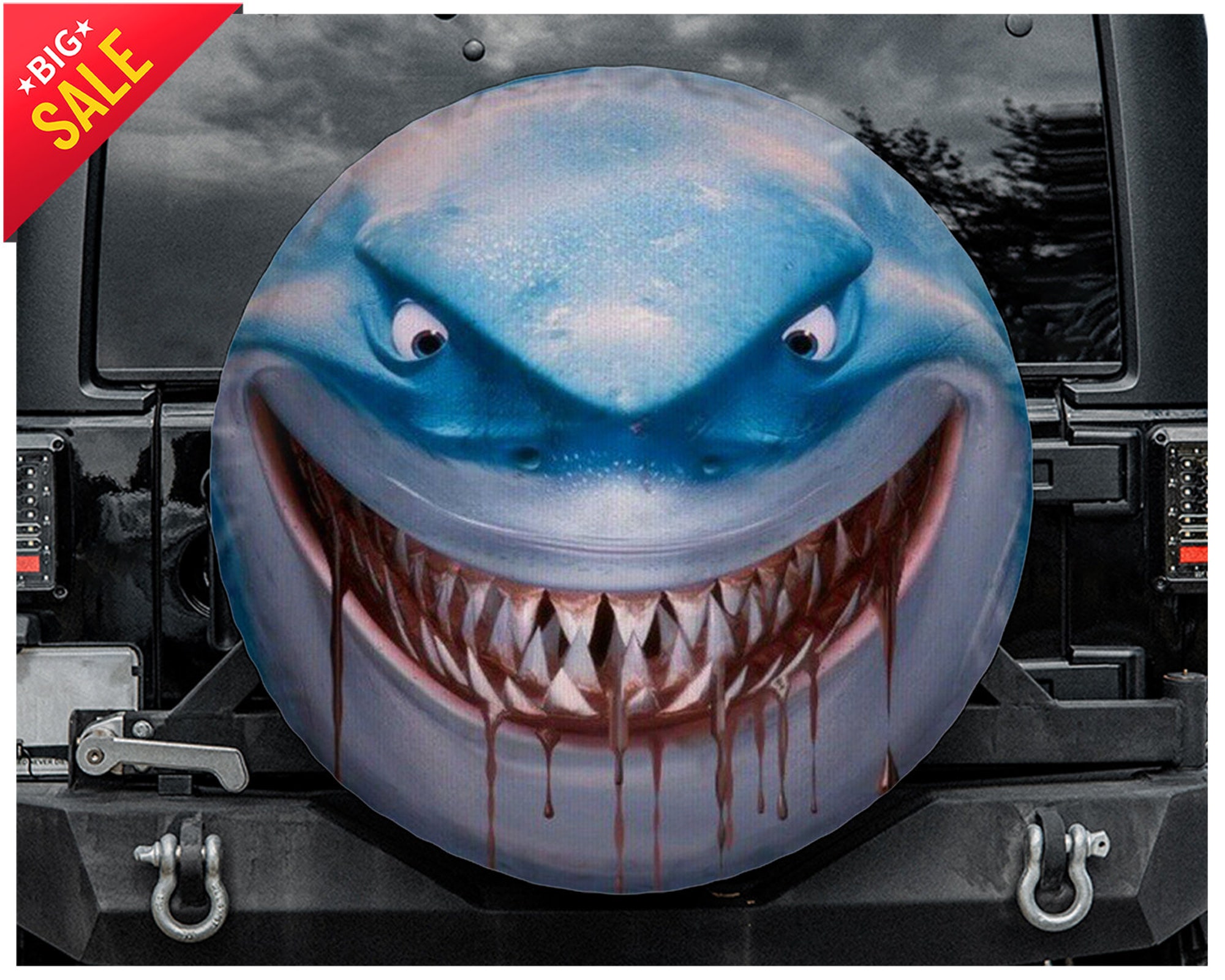 Shark, Hippie Shark, Shark Spare Tire Cover, Funny gifts, Halloween gifts