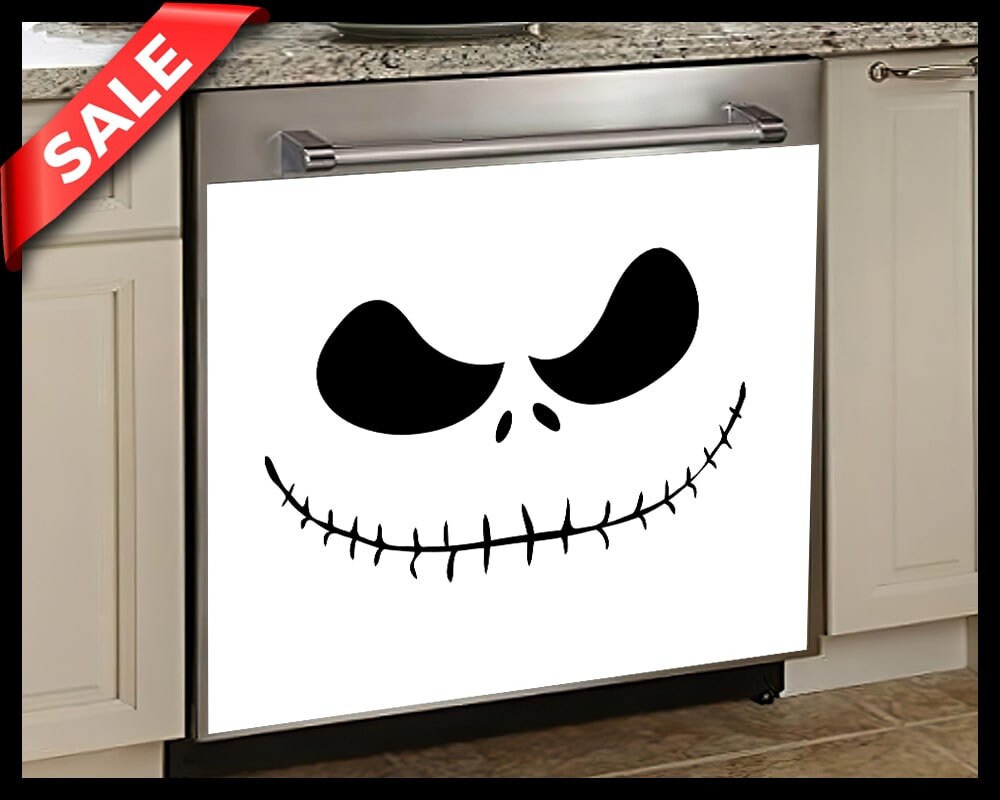 Magnetic Dishwasher, Magnet Cover, Scary face, magnet oven cover, Halloween gifts