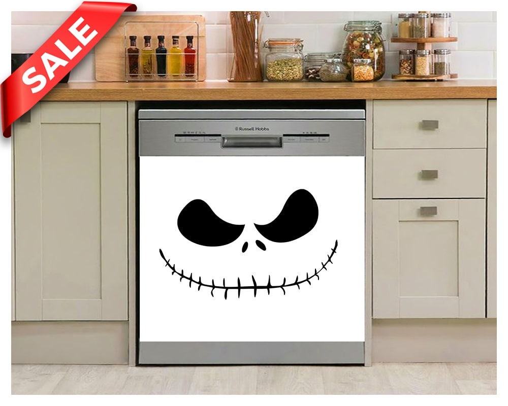 Magnetic Dishwasher, Magnet Cover, Scary face, magnet oven cover, Halloween gifts