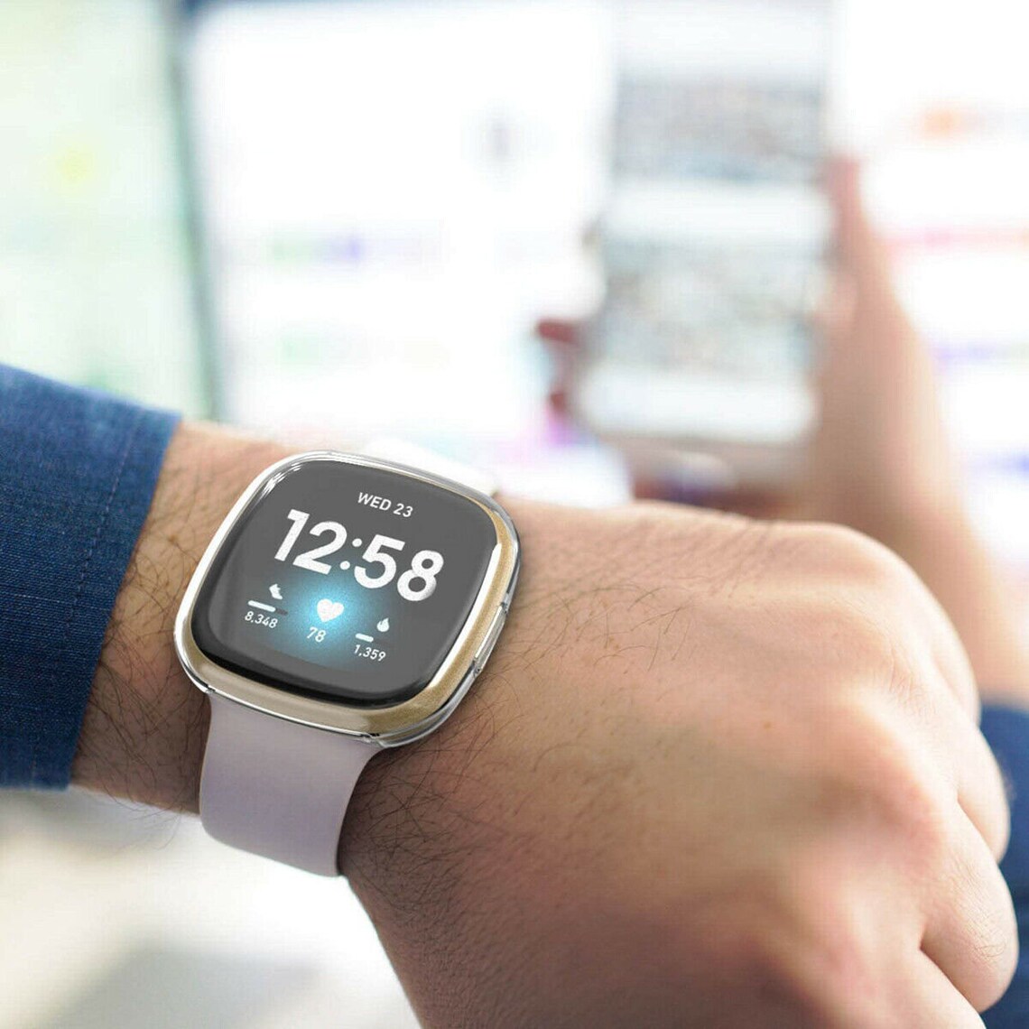 Fitbit Versa 3 / Sense Screen Protector Case TPU AllAround Etsy