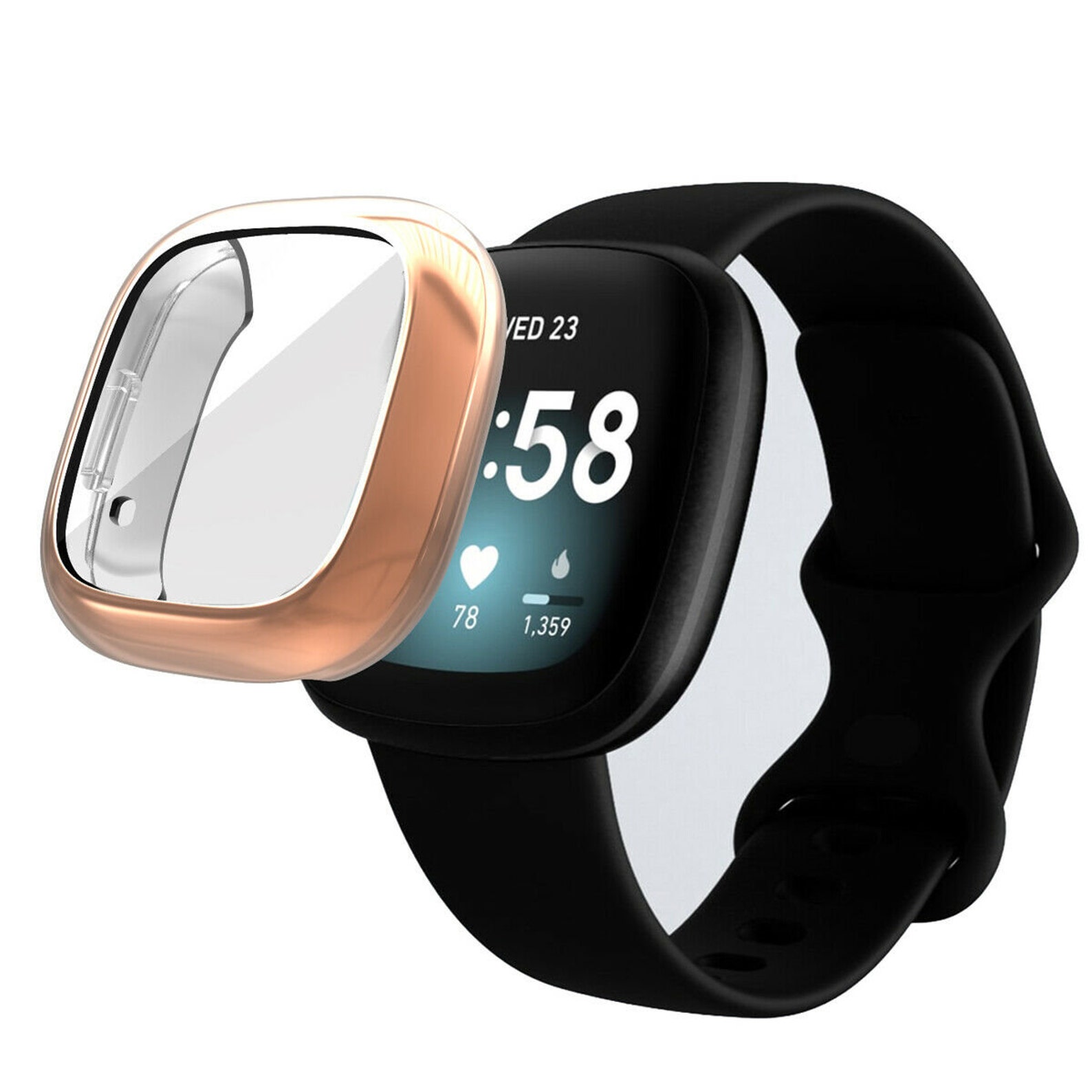 Fitbit Versa 3 / Sense Screen Protector Case TPU AllAround Etsy