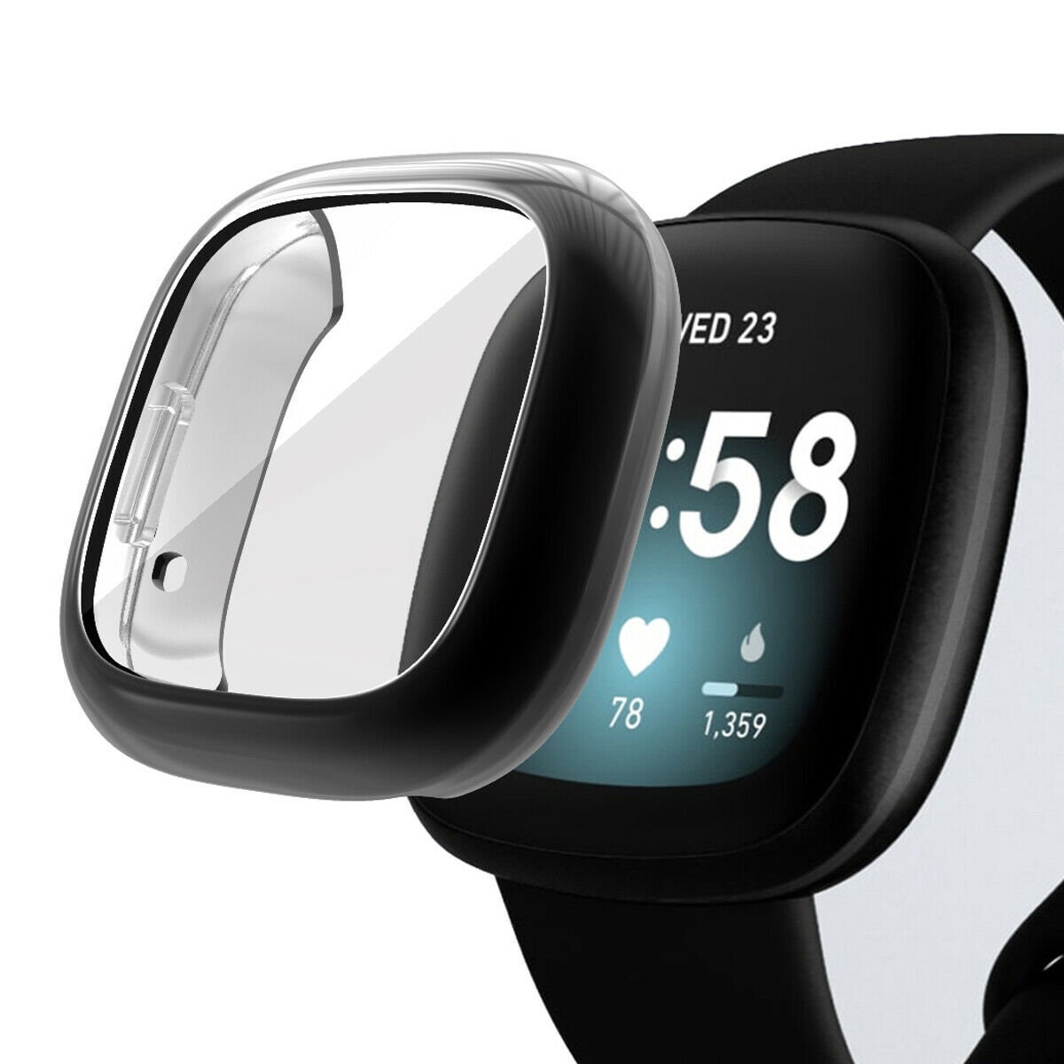 Fitbit Versa 3 / Sense Screen Protector Case TPU AllAround Etsy