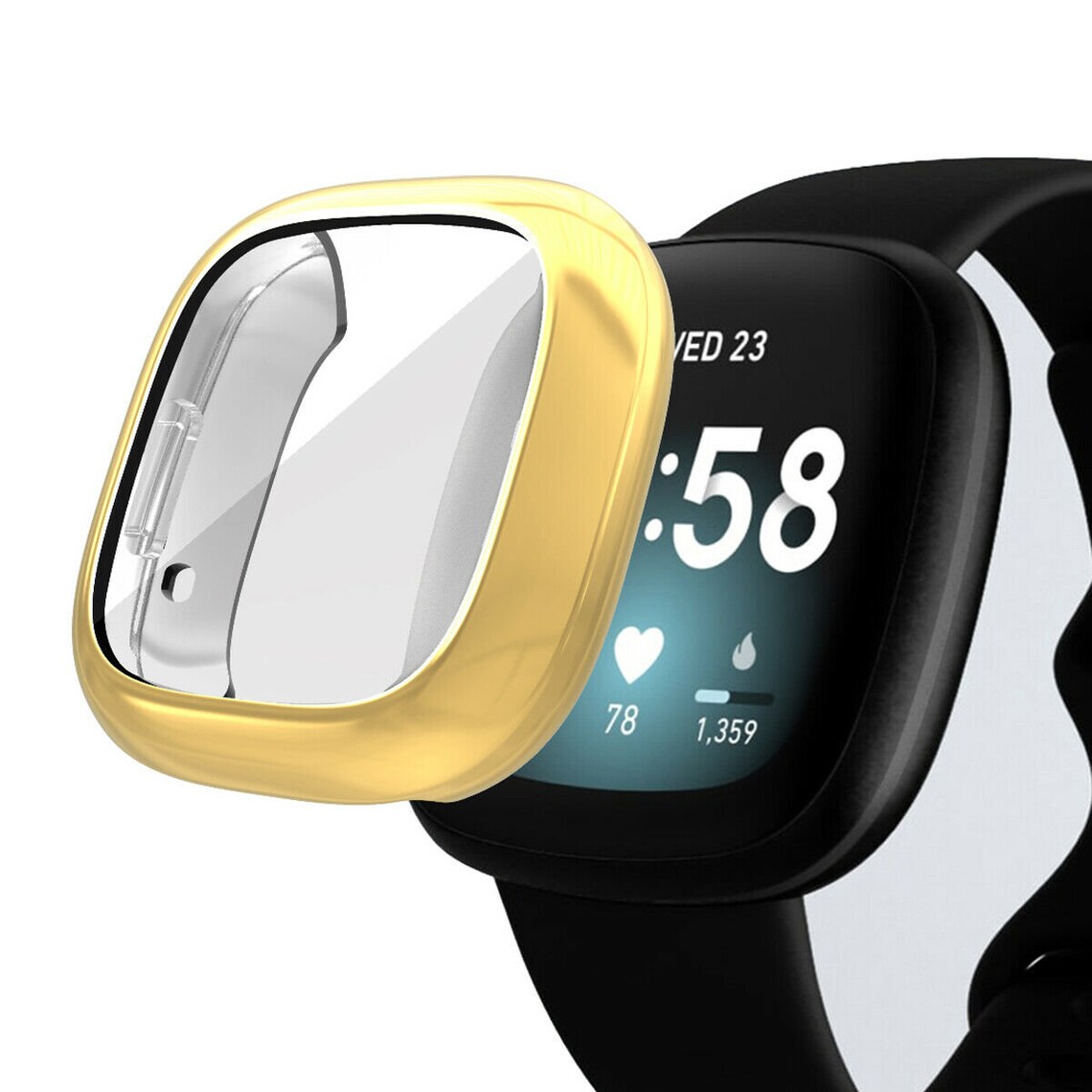 Fitbit Versa 3 / Sense Screen Protector Case TPU AllAround Etsy