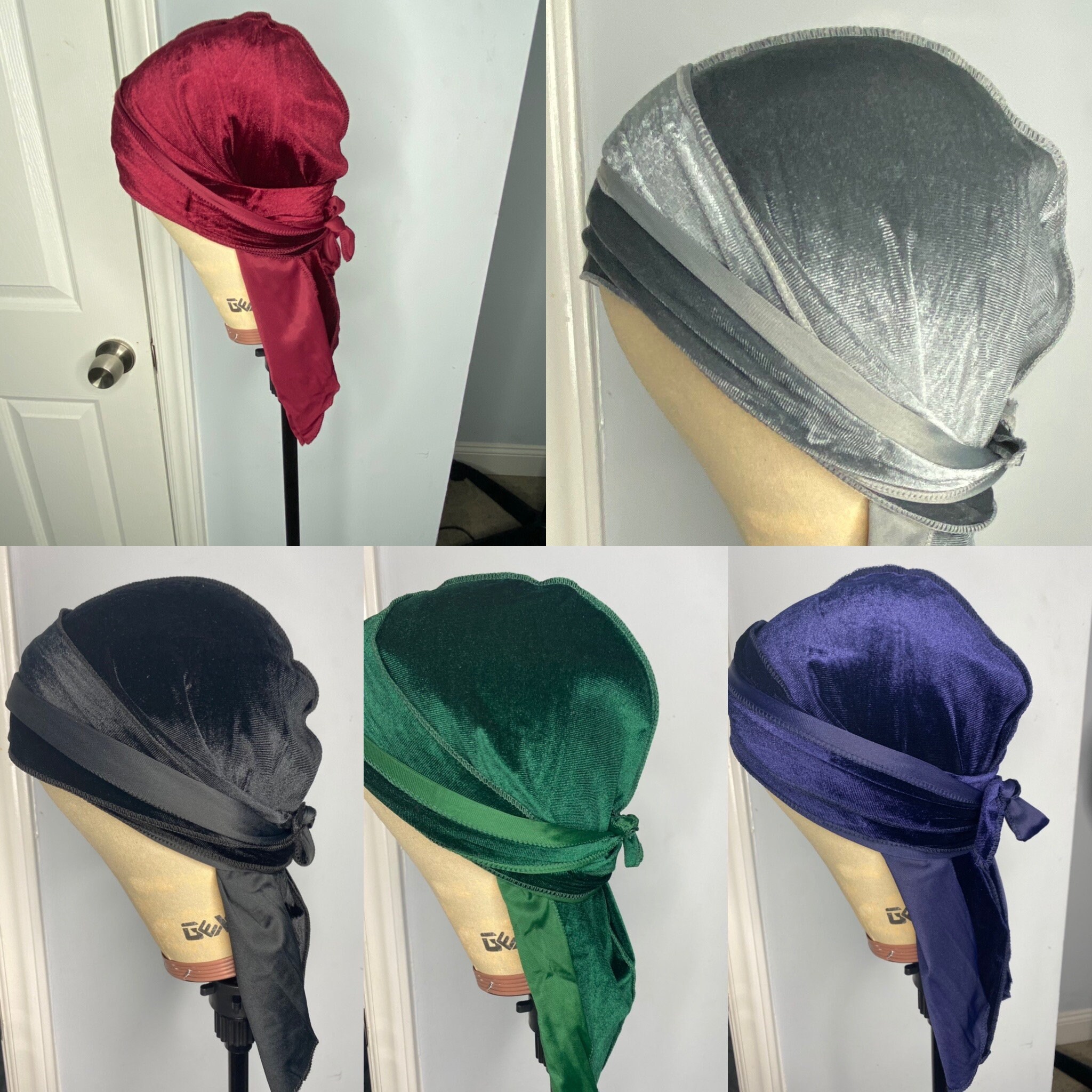 Velvet Satin Durag Etsy