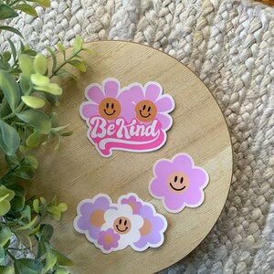 Sticker Pack/ Groovy Stickers/ Retro Stickers/ Smiley Face Flower ...