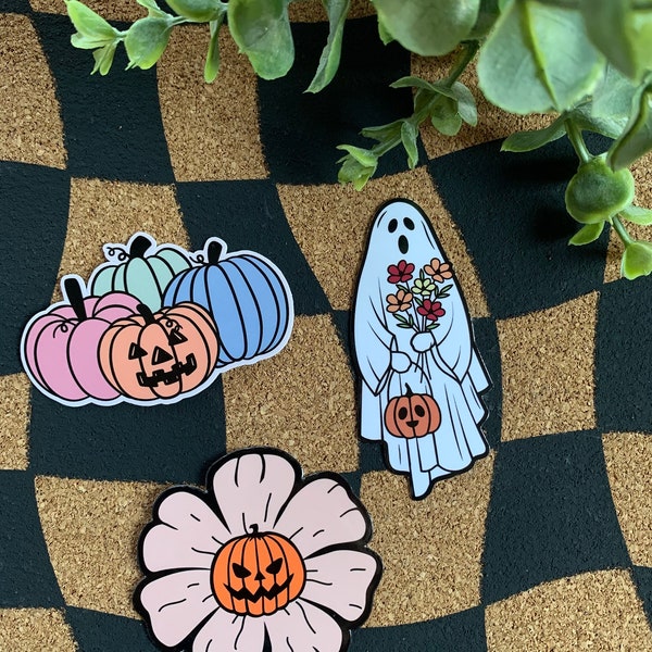 Spooky Sticker Pack/ Sticker Pack/ Spooky Stickers/ Halloween Stickers/ Pumpkin Sticker/ Ghost Sticker/ Halloween Sticker Pack/ Stickers