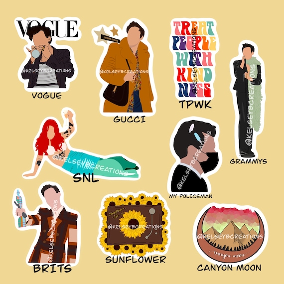 Harry Styles Stickers SNL Grammy Brit Awards Gucci Sticker - Etsy