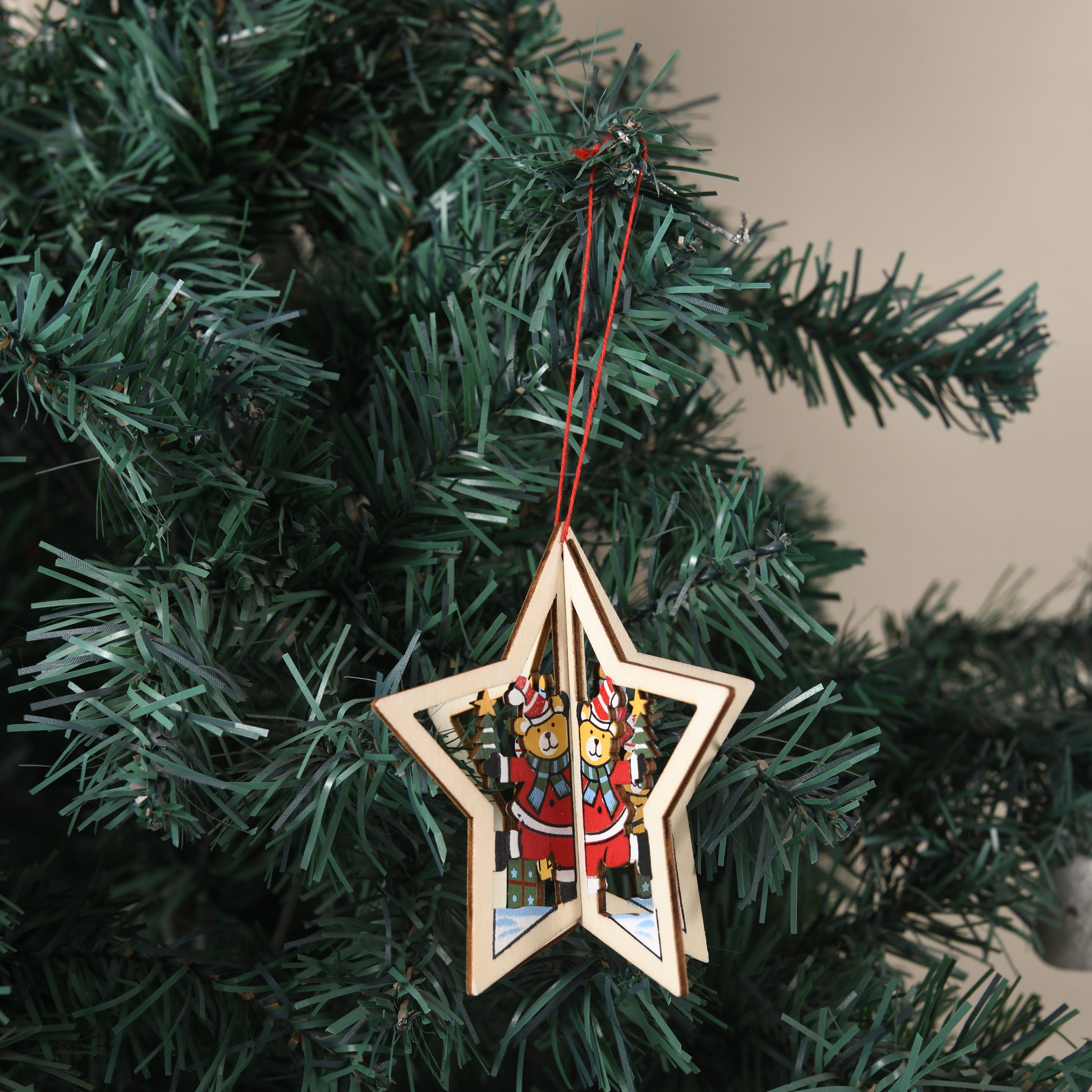3D Christmas Tree Ornaments Wooden Christmas Ornament Etsy