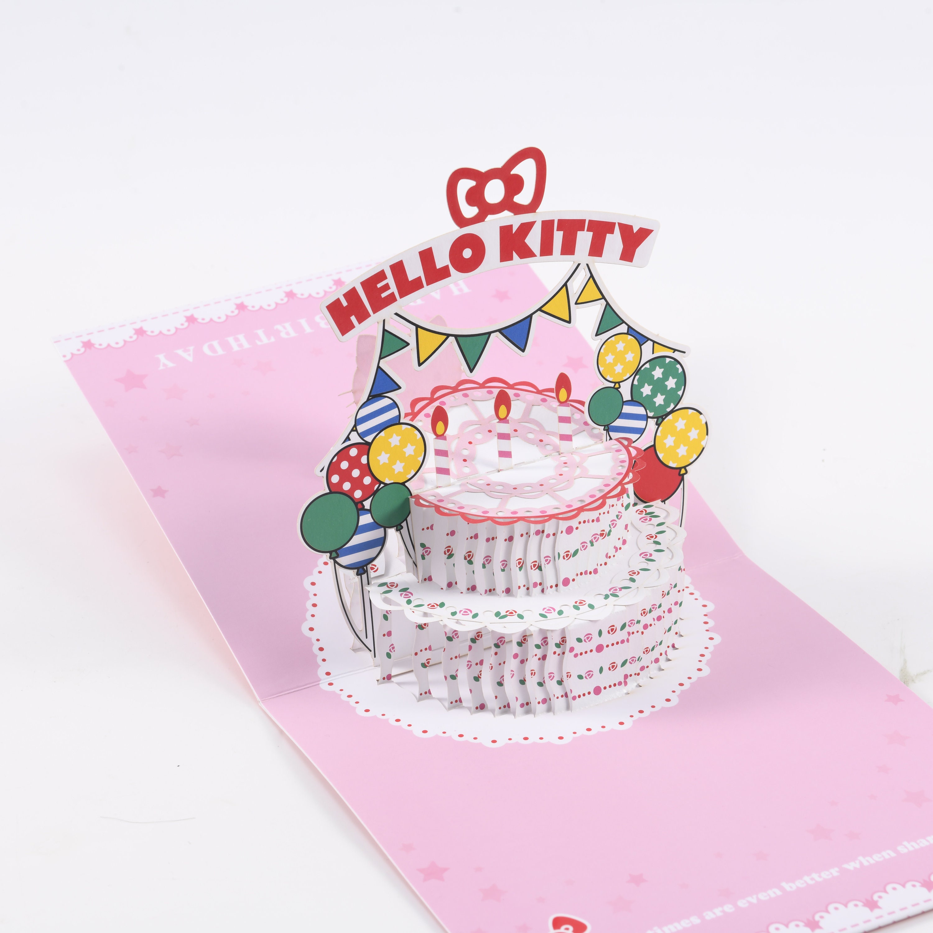 Hello Kitty Pop Up Birthday Card Handmade 3D Card 3D Popup Etsy