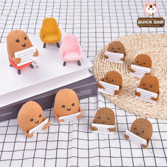 Toys, Handmade Emotional Support Potato Mini Funny Positive Potato Knitted