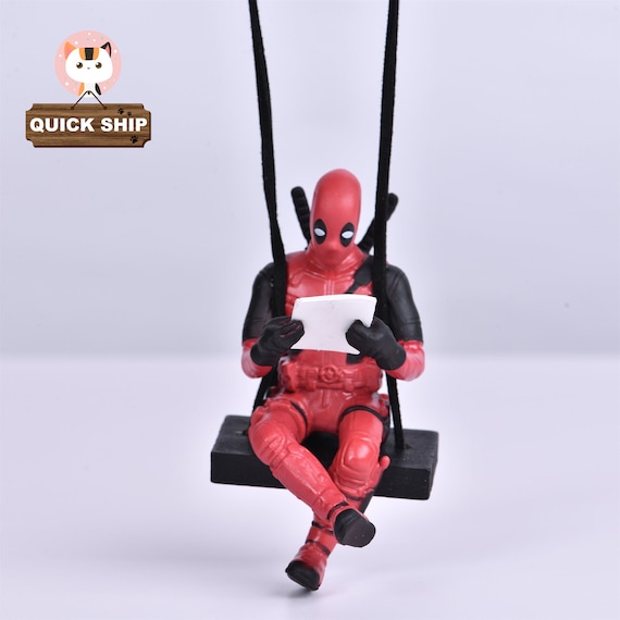 Funny Deadpool Swing Car Ornament, Anime Marvel Mini Pendant