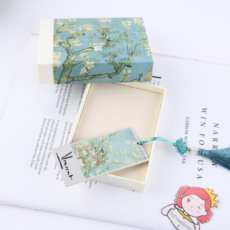 Van Gogh/sunflower Bookmarks Metal Art Bookmarktassel Etsy