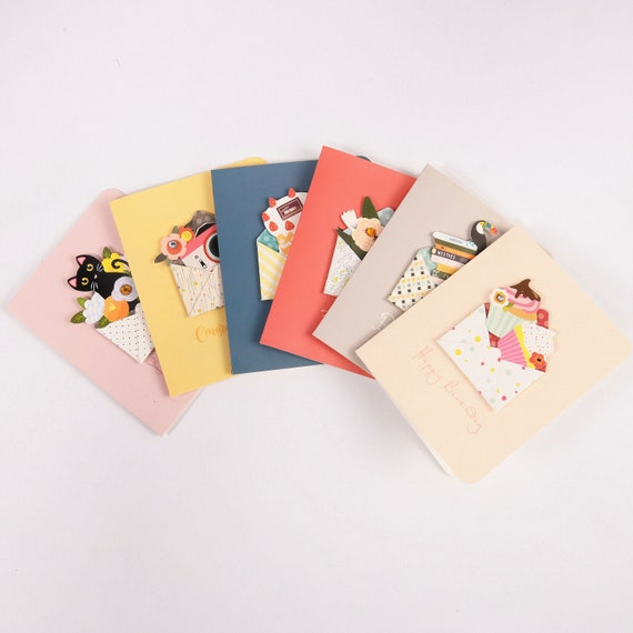DIY Card Kit 16 Mini Cards Making Gift Pack For Children Day Kids Card  Craft Mini Cards - AliExpress