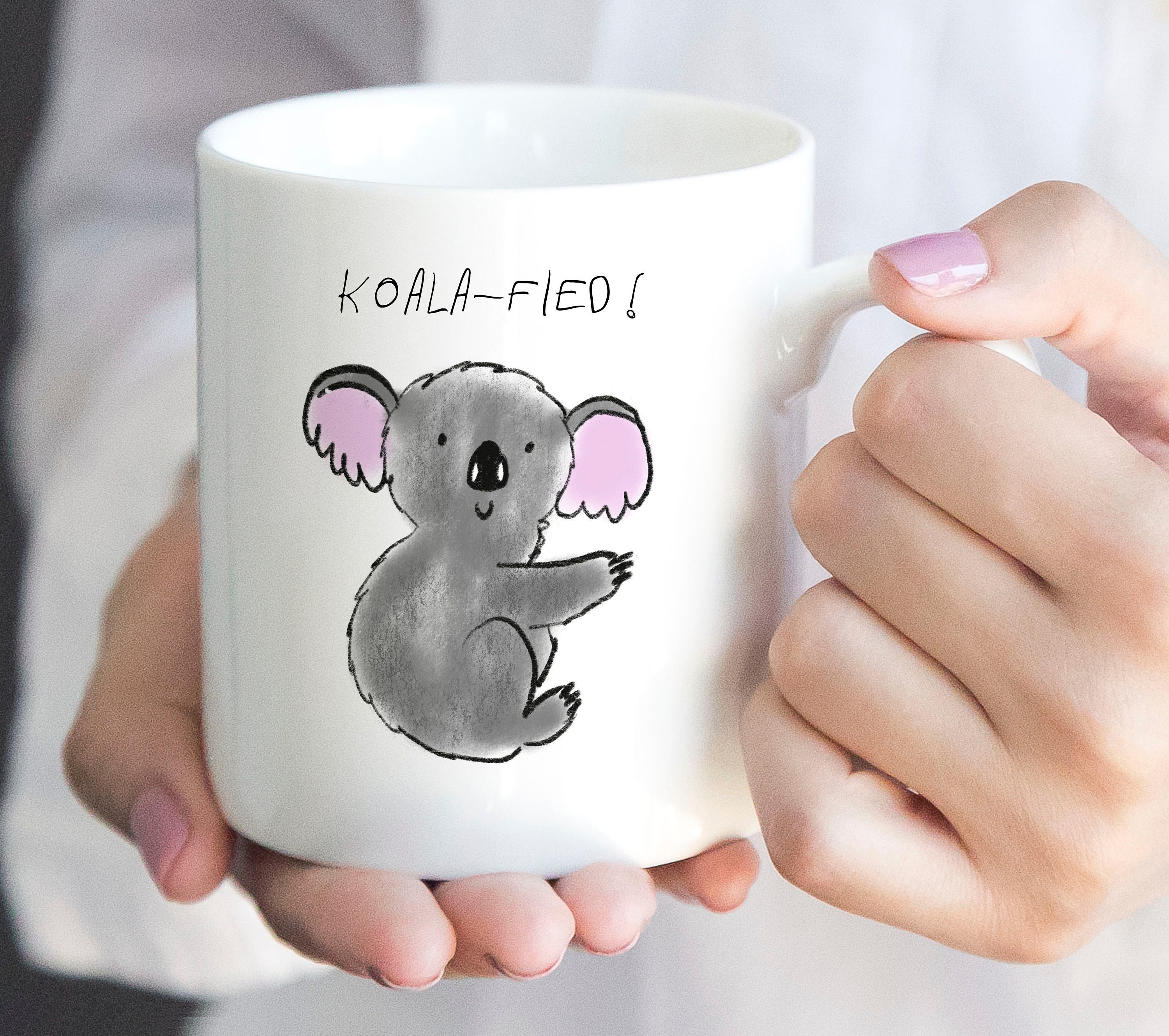 Texti-cadeaux-Mug Koala-personnalisé avec un prénom exemple Colas 
