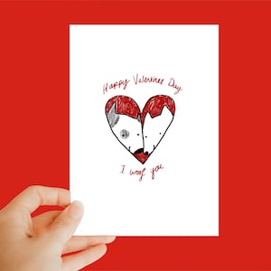 Happy Valentines Day, I woof you Hundekarte, Valentinstag Karte mit Hund, Valentinstag Karte, humorvolle Karte, witzig, schrullig, Valentinstag Hundegeschenk