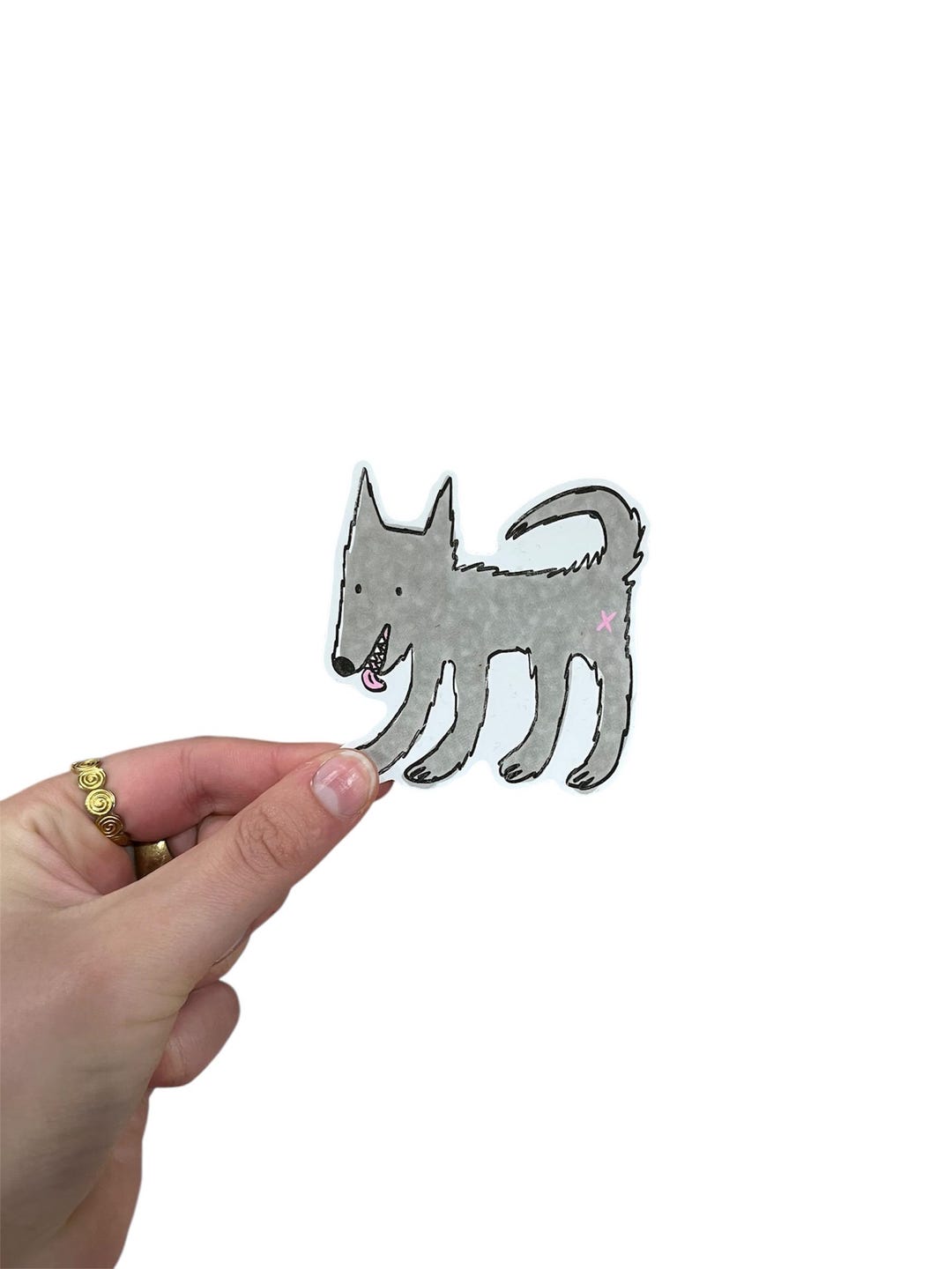 Grey Wolf Dog Sticker, Dog Sticker, Funny Sticker, Gift, Cute, Cat Gift ...