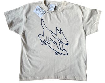 Oh Rats! Screen printed beige skater dog tee, dog tee, cute, gifts, dog gift, pet gift, skater, quirky t-shirt