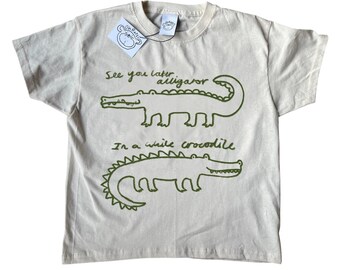 Oh Rats! See you later alligator, in a while crocodile baby blue t-shirt, cute, crocodile gift, pet gift, quirky, unique, for her, alligator