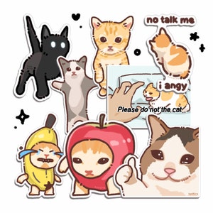 Funny Cat Stickers cat Meme Stickers For Cat Lovers funny - Temu