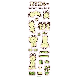 Smiski Sticker Sheets | Cute Funny Gift Stationery Journaling Scrapbooking Planner Vinyl Series 3