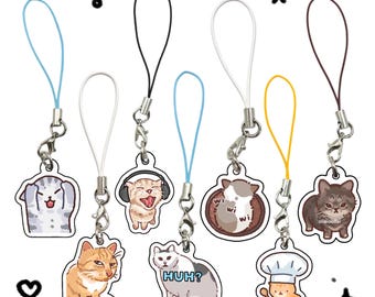 Cat Meme Phone Charms 2 | Funny Cute Gift Meme