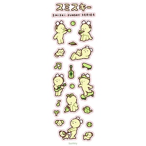 Smiski Sticker Sheets | Cute Funny Gift Stationery Journaling Scrapbooking Planner Vinyl Sunday