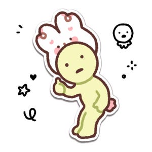 Smiski Bunny Sticker | Cute Gift