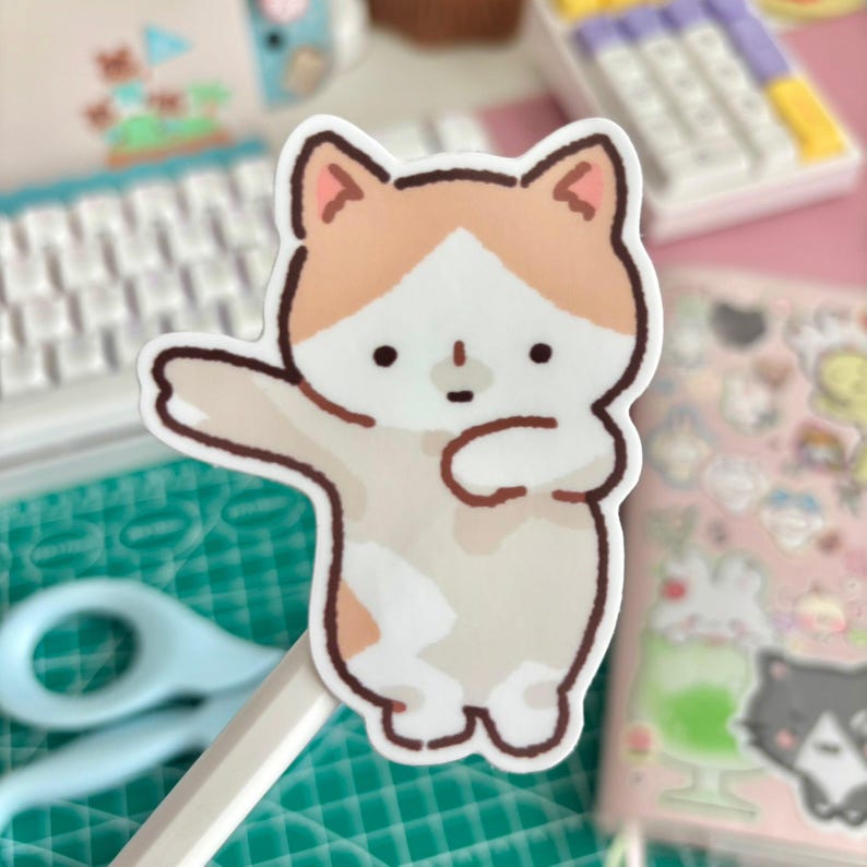 Cat Meme Stickers 4 | Vinyl Waterproof Cute Funny Gifts - Etsy