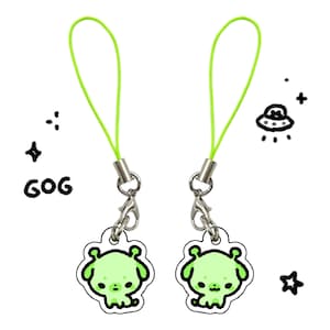 Alien Dog Phone Charm | Funny Cute Gift Meme