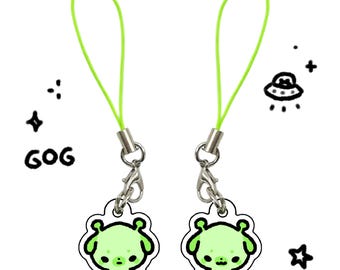 Alien Dog Phone Charm | Funny Cute Gift Meme