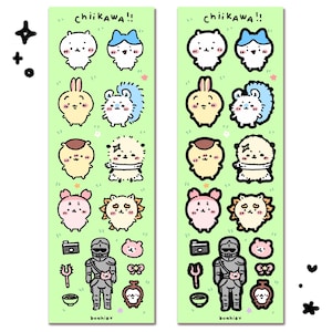 Chiikawa Sticker Sheet | Cute Funny Gift Stationery Journaling Scrapbooking Planner Vinyl