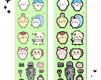 Chiikawa Sticker Sheet | Cute Funny Gift Stationery Journaling Scrapbooking Planner Vinyl