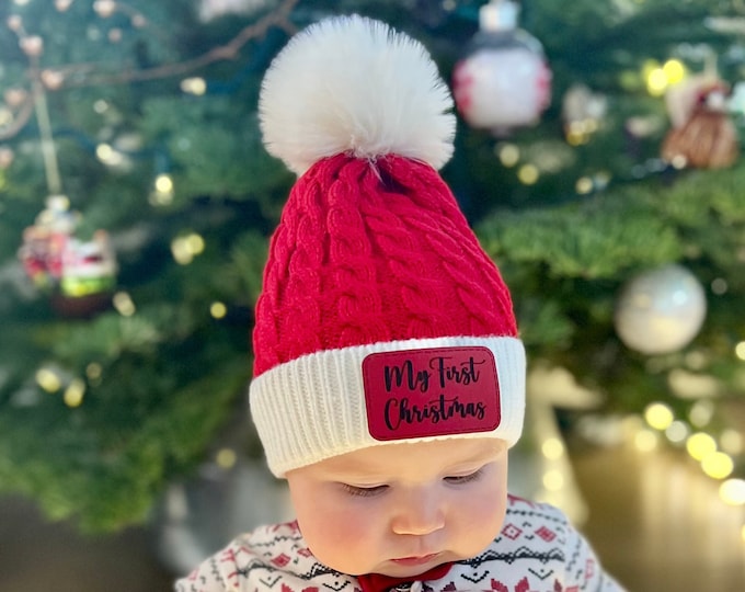 Baby First Christmas Santa Hat 