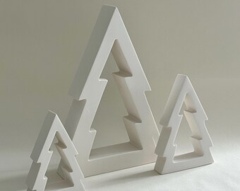 White Christmas Tree. Christmas Decoration.