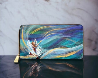 Winds of Change faux leather Zipper Wallet