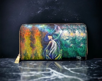 Abundance - Rising woman of faith faux leather Zipper Wallet