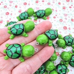 1/2 Niedliche 3D Meeresschildkröte Flatback Resin Cabochon Verzierung Dekoden Handwerk Karte Haarschleife Charm Schmuck DIY UK