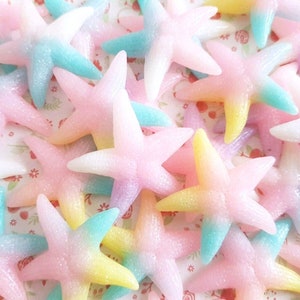2/4 Amazing Large Starfish Ocean Theme Ombre Colour Resin Flatback Embellishments Decoden Kawaii Craft Bow Jewellery DIY UK