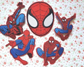 1 parche bordado de película de superhéroe Spiderman para coser o planchar.
