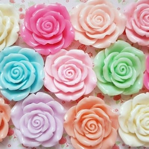2 pçs (42mm) jumbo pastel rosa flor contas bubblegum contas focal grânulo grosso colar contas boutique colar jóias diy reino unido