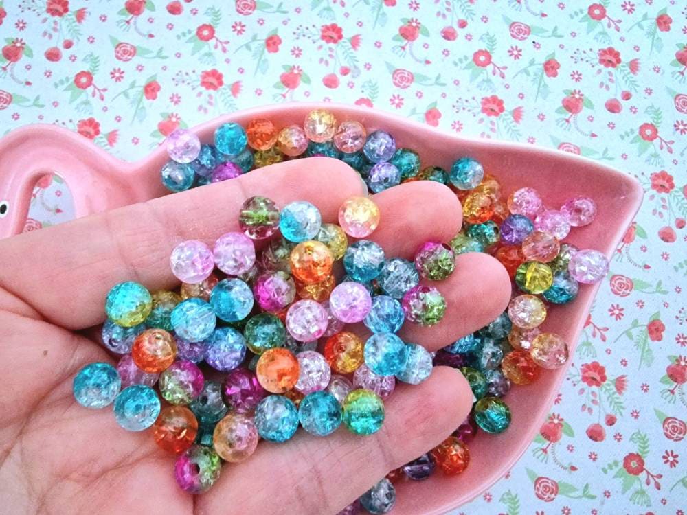 Bulk Lot Glass Beads for Jewelry Making Mix Cube Bicone Clear Glass Beads  10 lb