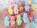 5/10 Assorted Cute Large Kawaii Pastel Cartoon Bears Cabochons Flatback Embellishments Craft Charm DIY UK *NO Hook/With Hook* 