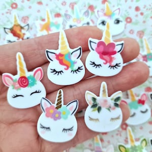 10/20 SCHNÄPPCHEN Assorted Mix Einhorn Planar Harz Flatback Verschönerung Cabochon Handwerk Decoden Scrapbooking Haarschleife Charme DIY UK