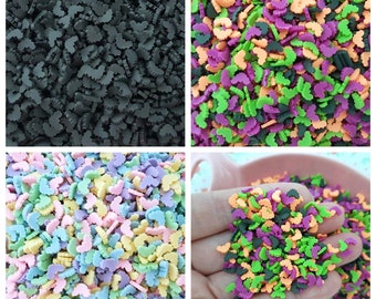 10g/20g Assorted 5mm Quality Halloween Bats Black Bats Pastel Bats Fimo Clay Slices Sprinkles Decoden Slime Nail Art Craft UK *Not Edible*