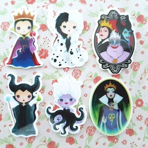 Schurken Ursula Cruella Maleficent Böse Königin Planar Harz Flatback Verschönerung Cabochon Handwerk Decoden Scrapbooking Haarschleife Charms DIY UK