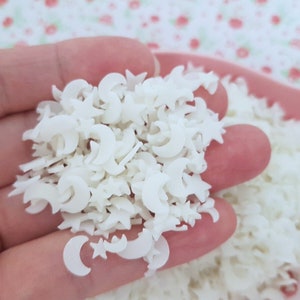 10g/20g Quality 5/10mm Mix Glow in The Dark Star And Moon Fimo Clay Slices Sprinkles Decoden Slime Nail Art Craft UK *Not Edible*