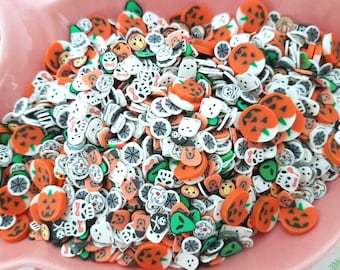 10g/20g Assorted 5/10mm Quality Halloween Mix Fimo Clay Slices Sprinkles Decoden Slime Nail Art Craft UK *Not Edible*